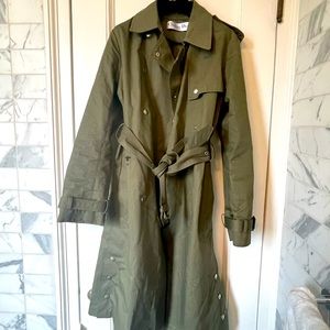 Dior army green trench coat